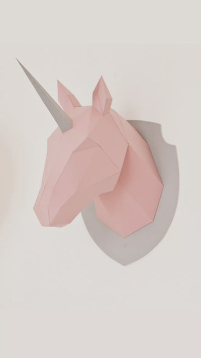 Polygonal Unicorn 3D Papercraft – Digital Download