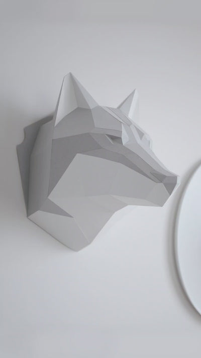 Polygonal Wolf 3D Papercraft – Digital Download